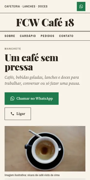 Prévia do modelo FCW Café 18 no celular