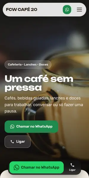 Prévia do modelo FCW Café 20 no celular